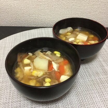 大根なしのレシピ探して〜
コーンも入れて美味しくいただきました♡
ご馳走さまでした♡